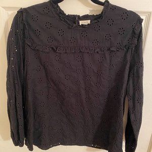 J Crew Large Black long sleeve top
